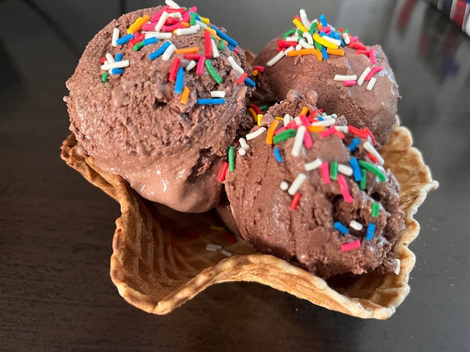 Helado de chocolate sin lactosa